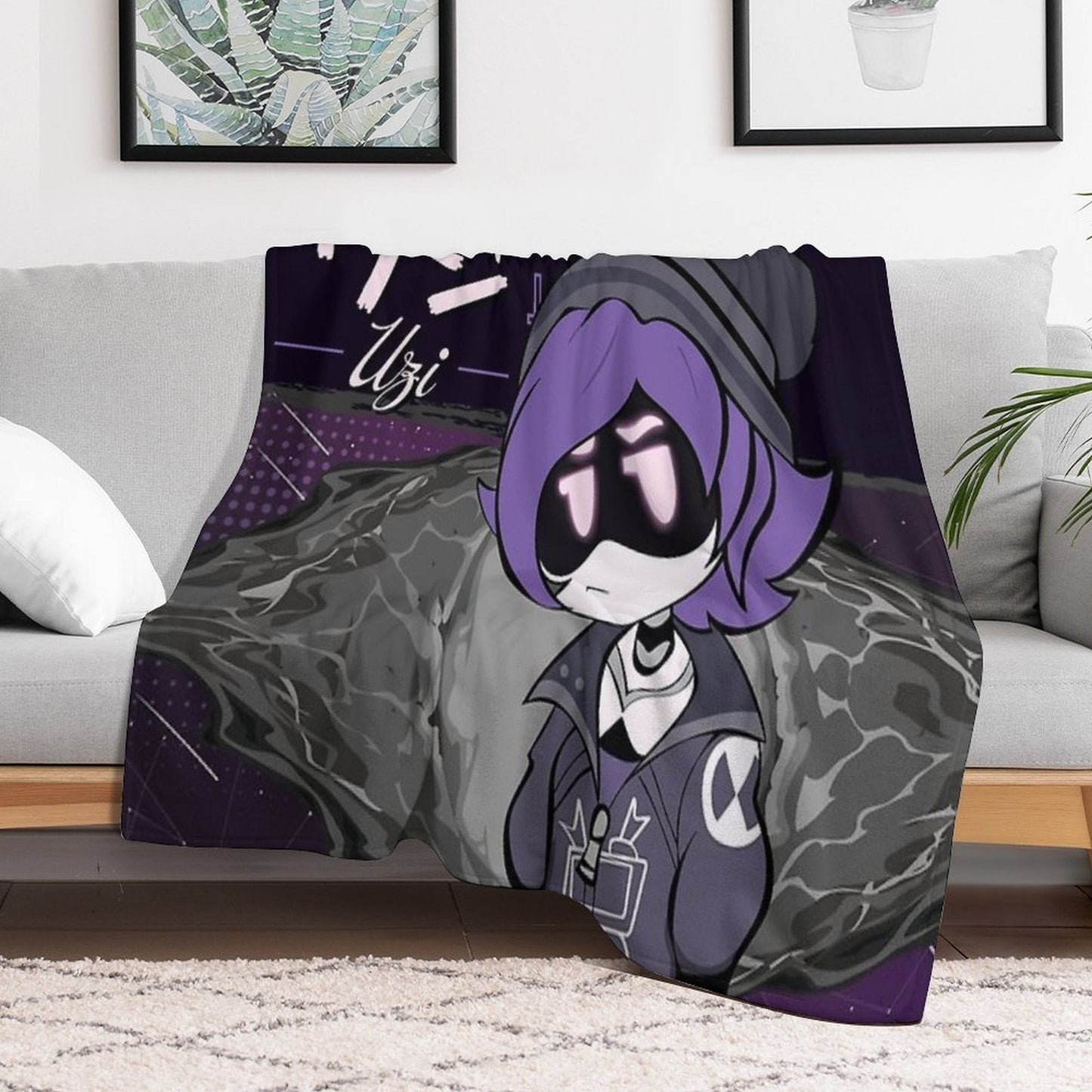 Uzi Doorman Skyness  Murder Drones Throw Blanket