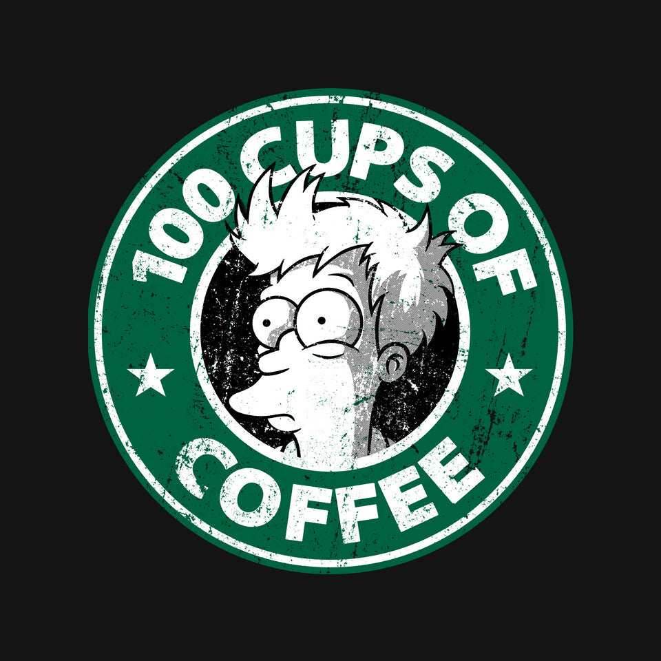 100 Cups of Coffee - Unisex / Black / S