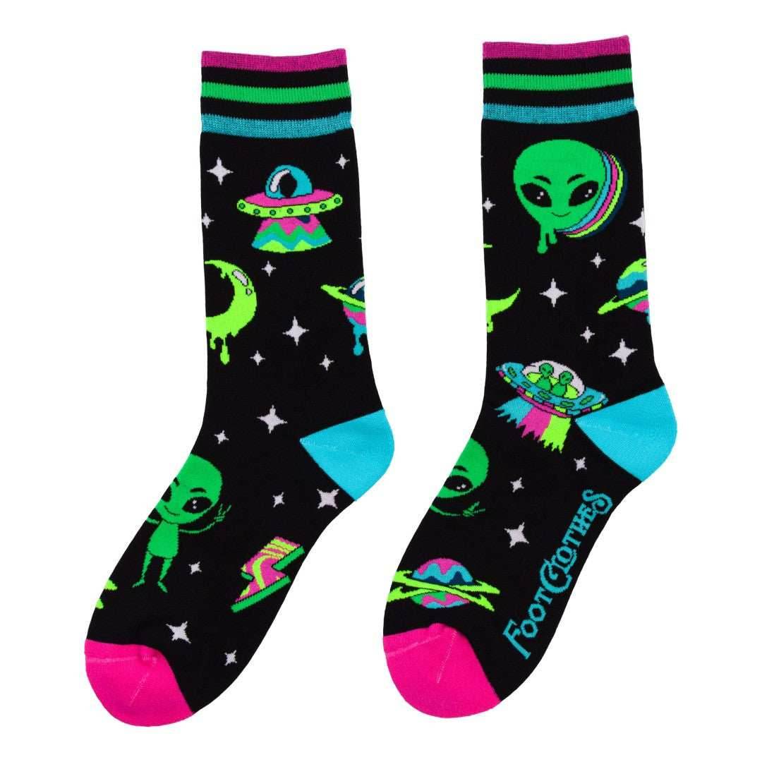 Spaced Out Alien Crew Socks - 