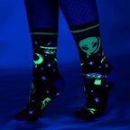 Spaced Out Alien Crew Socks - 