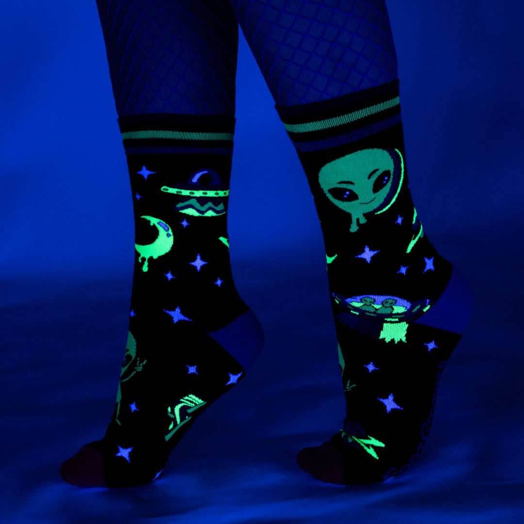 Spaced Out Alien Crew Socks - 