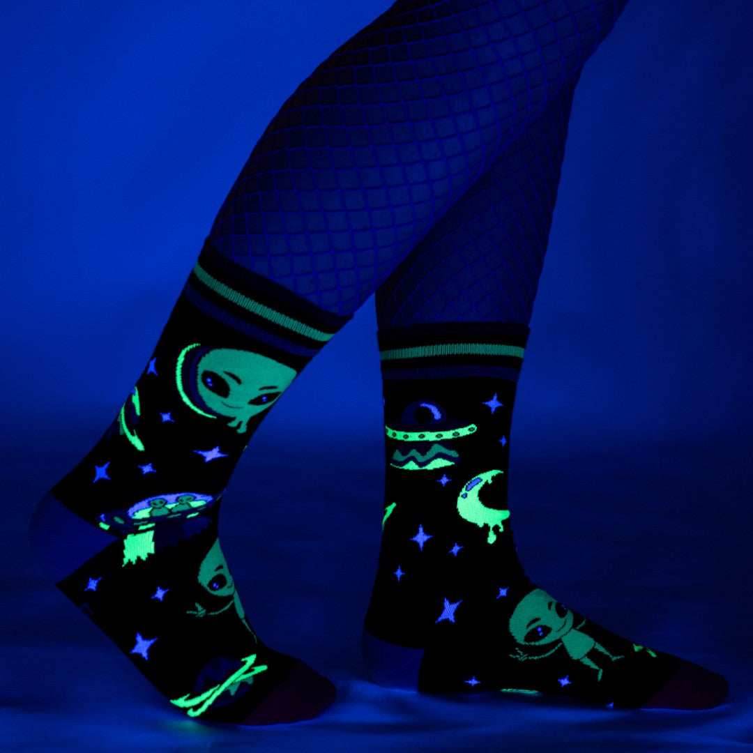 Spaced Out Alien Crew Socks - 