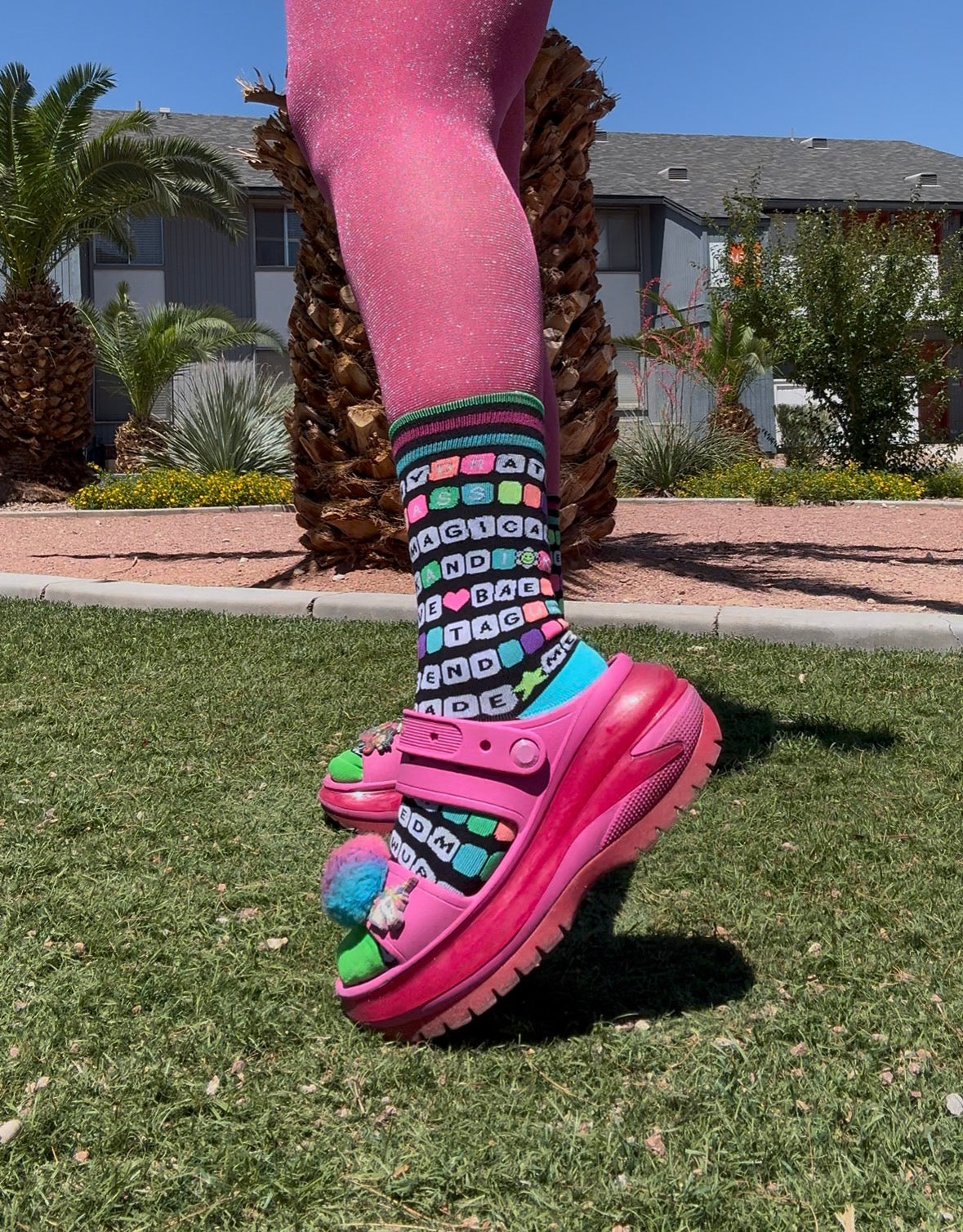 Kandi Land Crew Socks