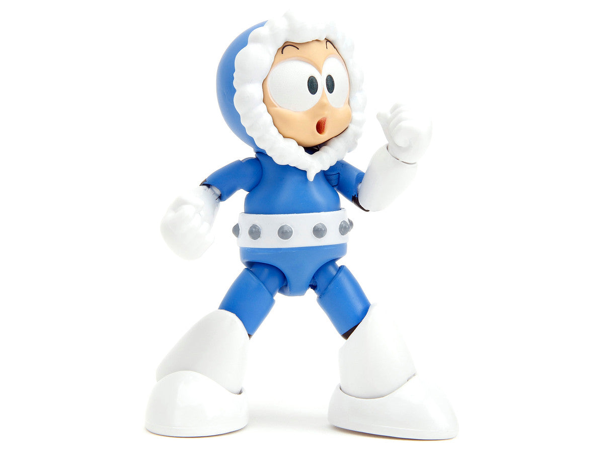 Ice Man 4" Moveable Figure with Accessories and Alternate Head and Hands "Mega Man" (1987) Video Game model by Jada-1