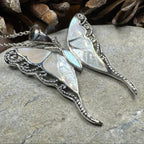 Whitney Butterfly Necklace - blue abalone shell