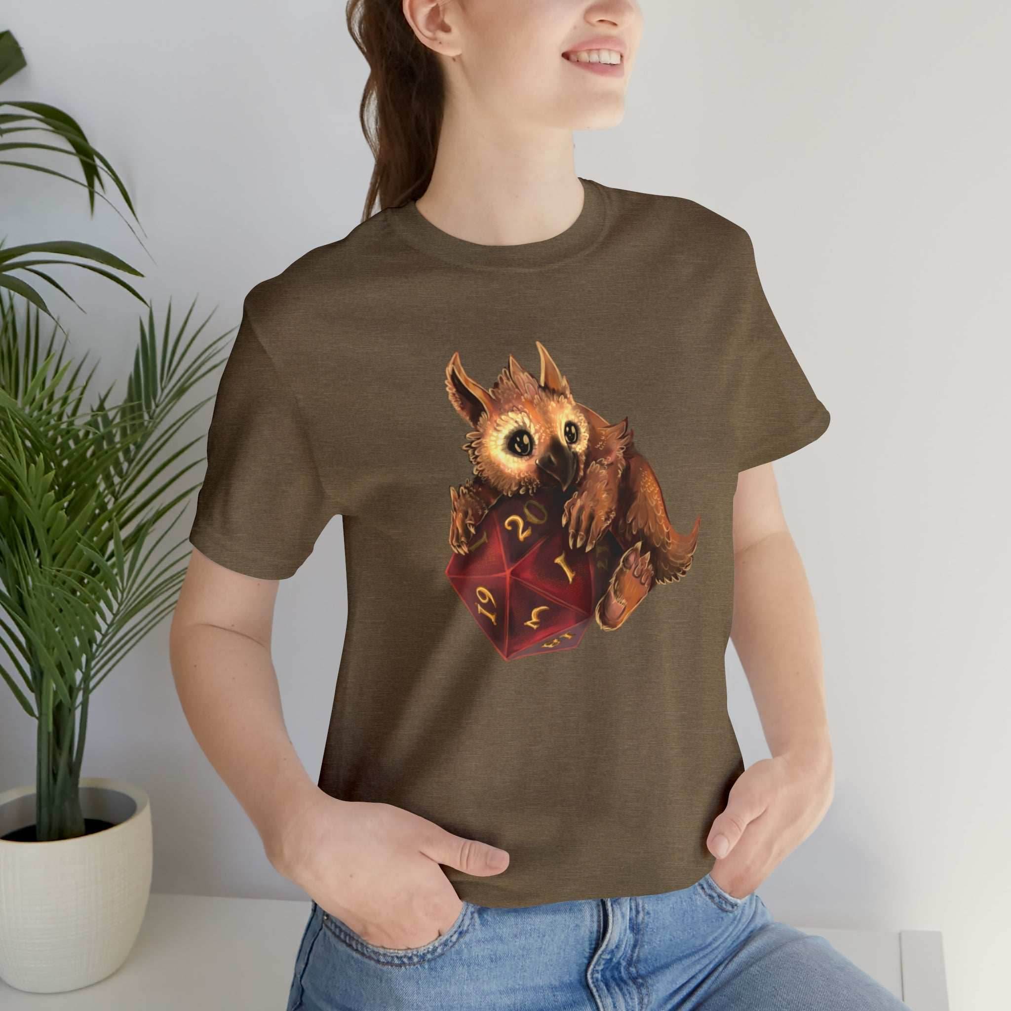Owliver with High Variance D20 Short Sleeve Tee - Athletic Heather / S