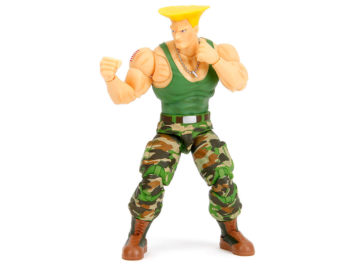 Guile 6" Moveable Figure with Accessories and Alternate Head and Hands "Ultra Street Fighter II: The Final Challengers" (2017) Video Game Model by Jada-1