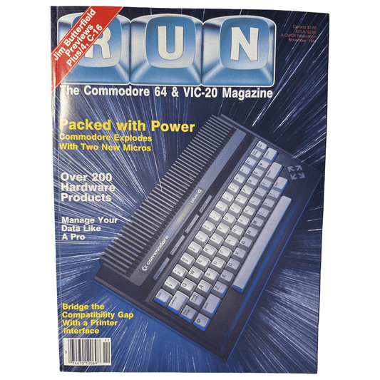 Commodore Run Magazine Various Back Issue(s) C64 C128 VIC-20 Commodore 64 Magazine - 1 Issue - November 1984