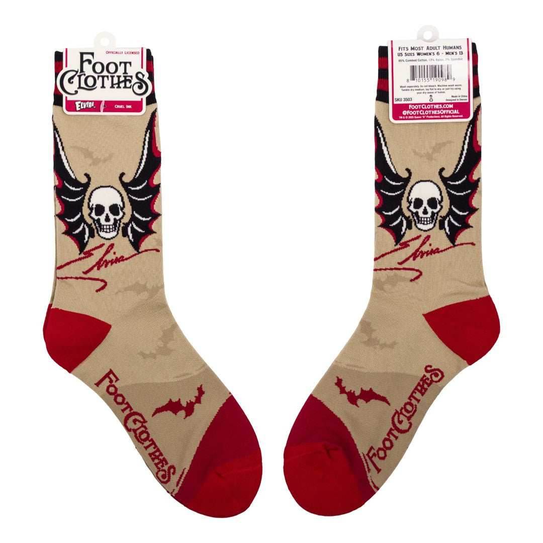 Elvira Cruel Ink Crew Socks - 