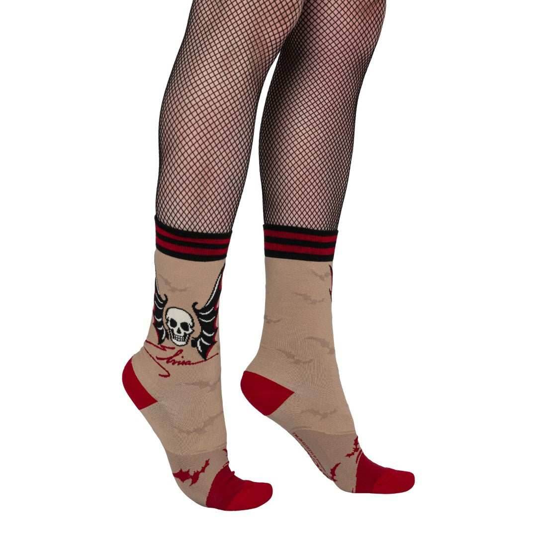 Elvira Cruel Ink Crew Socks - 