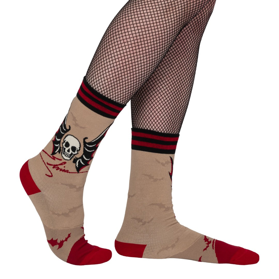 Elvira Cruel Ink Crew Socks