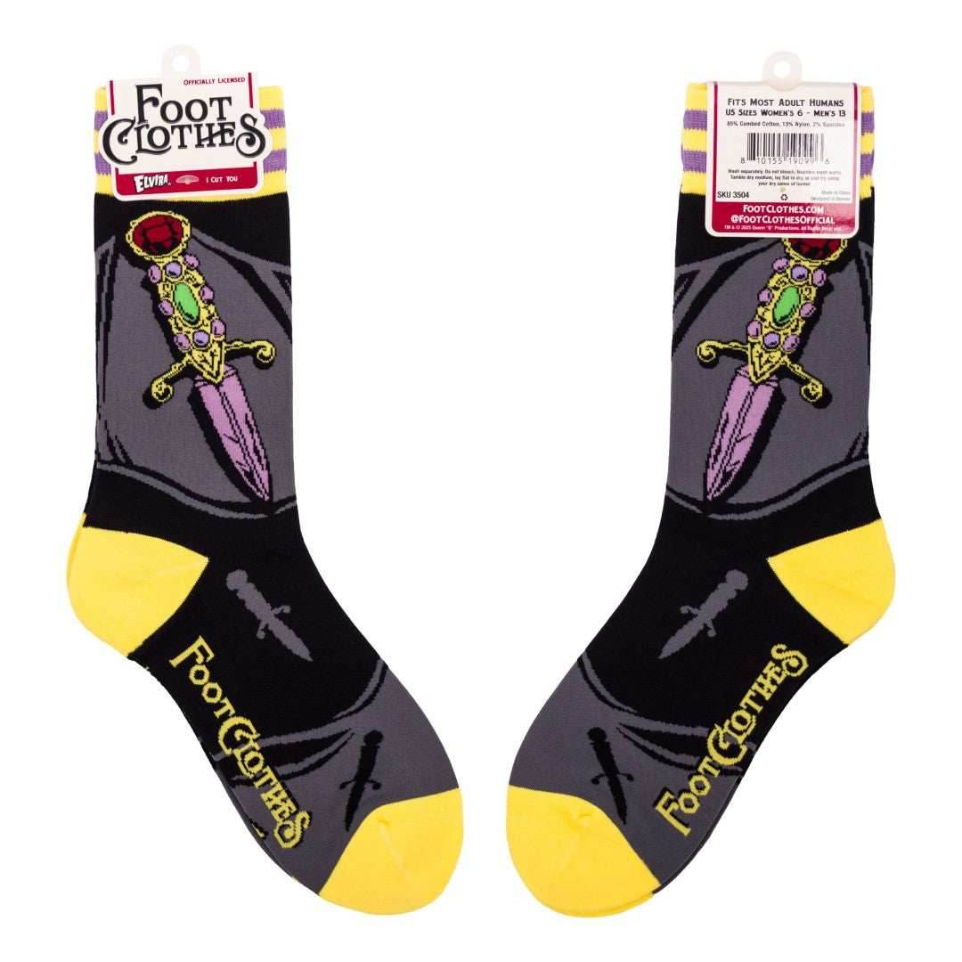 Elvira I Cut You Crew Socks - 