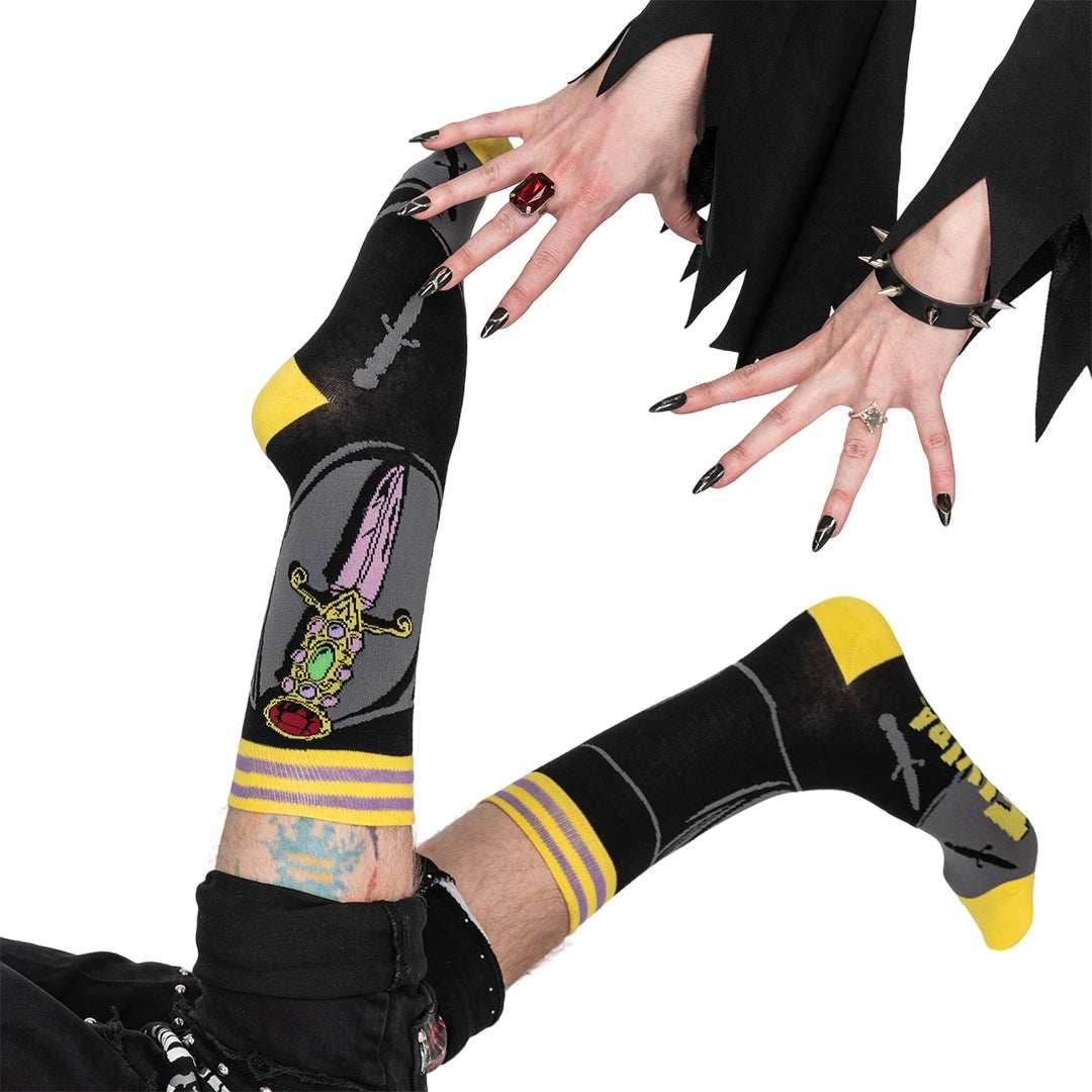 Elvira I Cut You Crew Socks - 
