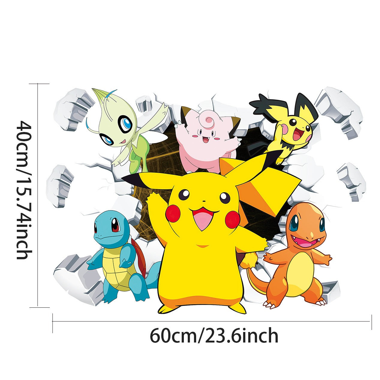 Self-adhesive 3D Pikachu PVC sticker