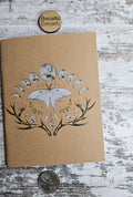 White Lunar Moth Journal Notebook