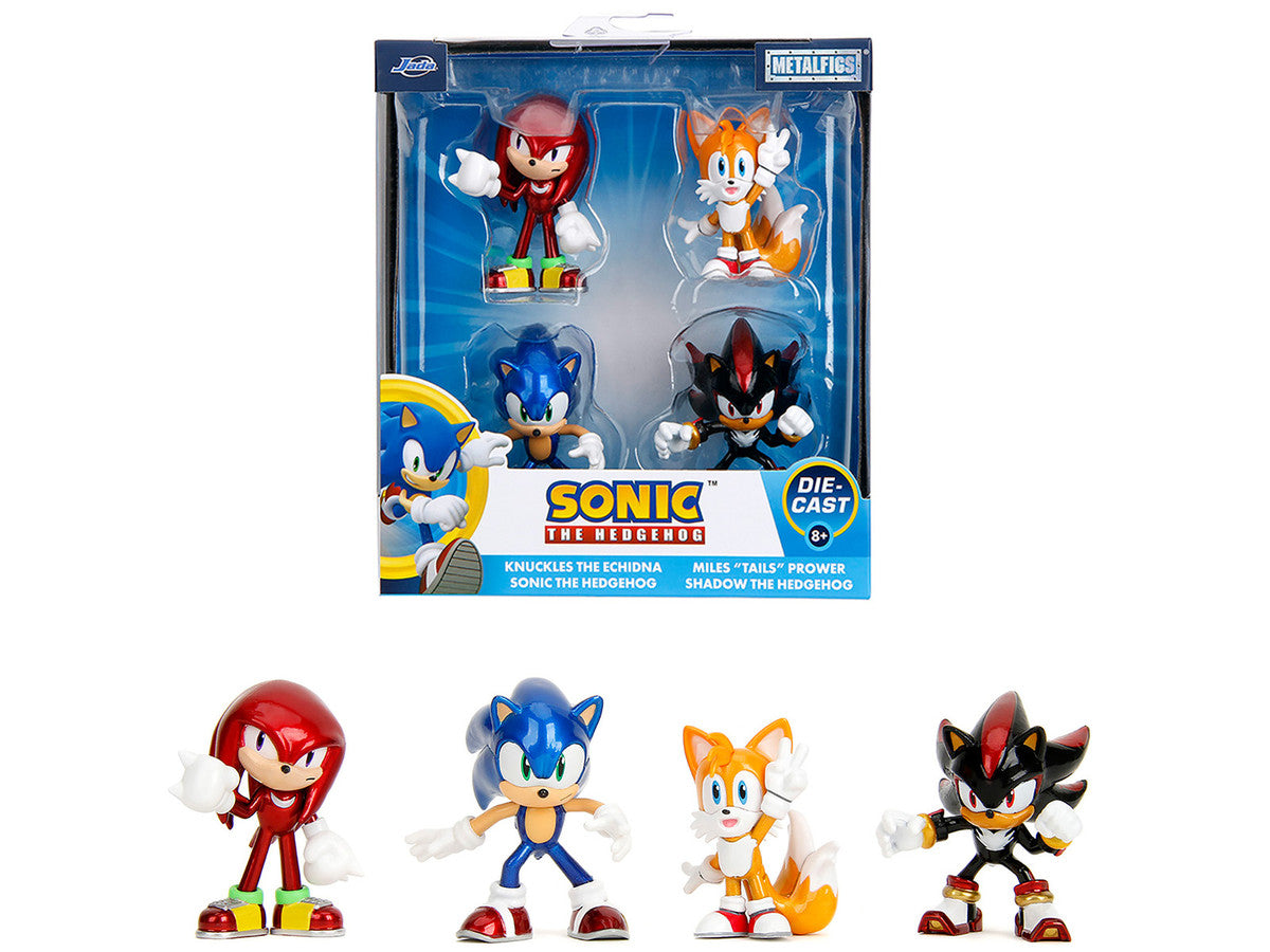 Set of 4 Diecast Figures "Sonic the Hedgehog" Video Game "Metalfigs" Series Diecast Models by Jada-4