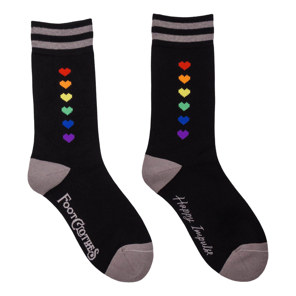 Pride Pixel Hearts Crew Socks - 