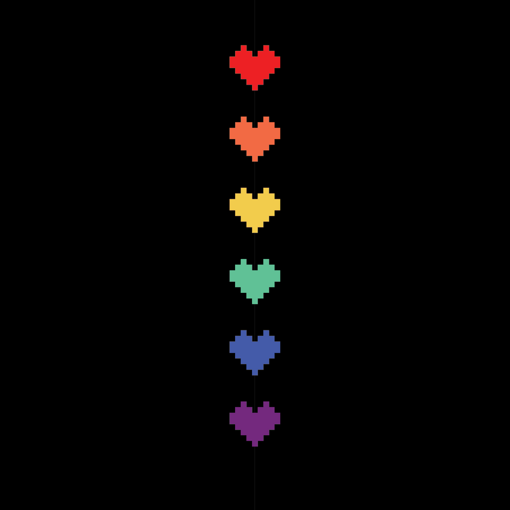 Pride Pixel Hearts Crew Socks - 