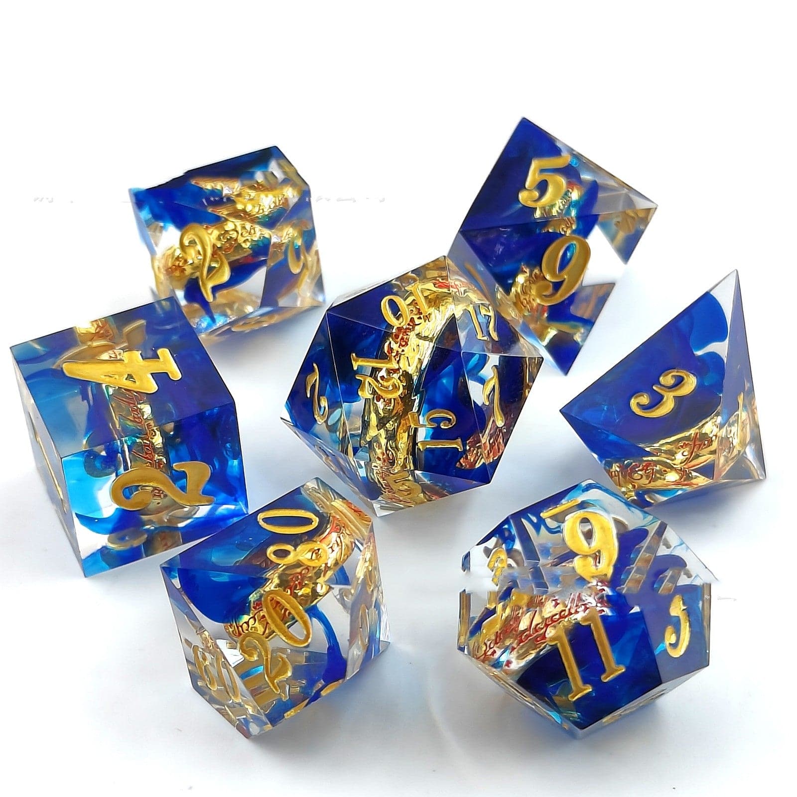 Resin Pointed Multi-sided Digital Dice-DungeonDice1