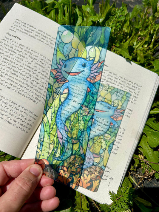 Blue Axolotl Bookmark - Handmade Cute Axolotl, Unique Gift for Book Lovers, Axolotl Lover