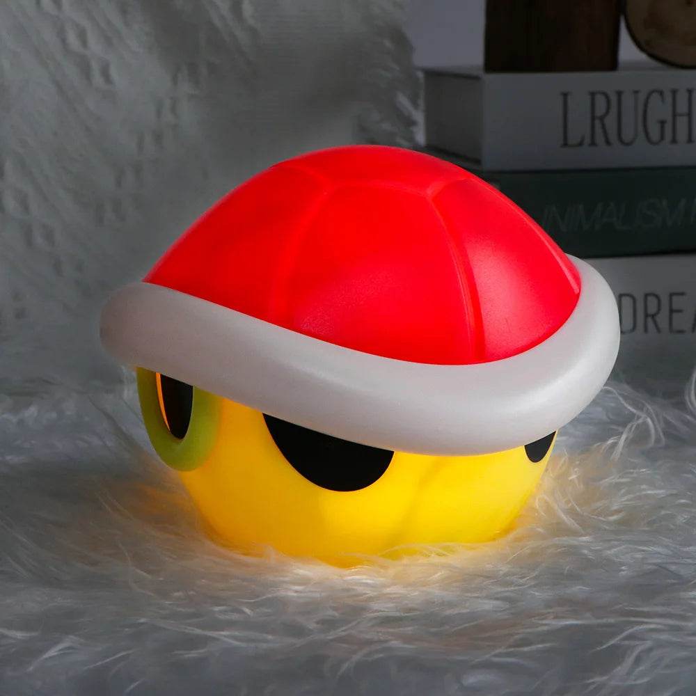 LED Question Mark Night Light Games Toy Children Table Lamp USB Charging Kids Birthday Gift - Turtle Shell Red