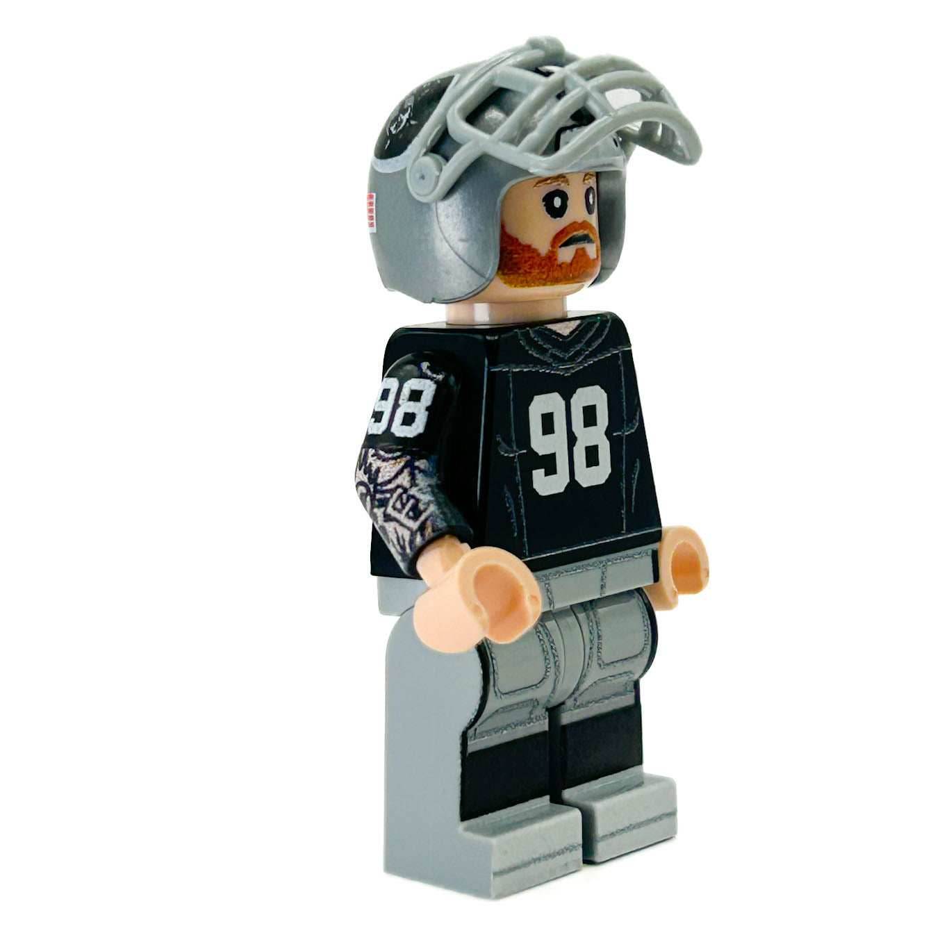 #98 DE Las Vegas Football Player Minifig made using LEGO parts - B3 Customs - 