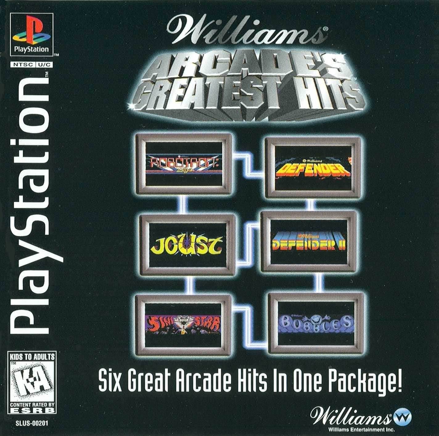 Williams Arcade's Greatest Hits (Playstation) - Game Manual Only