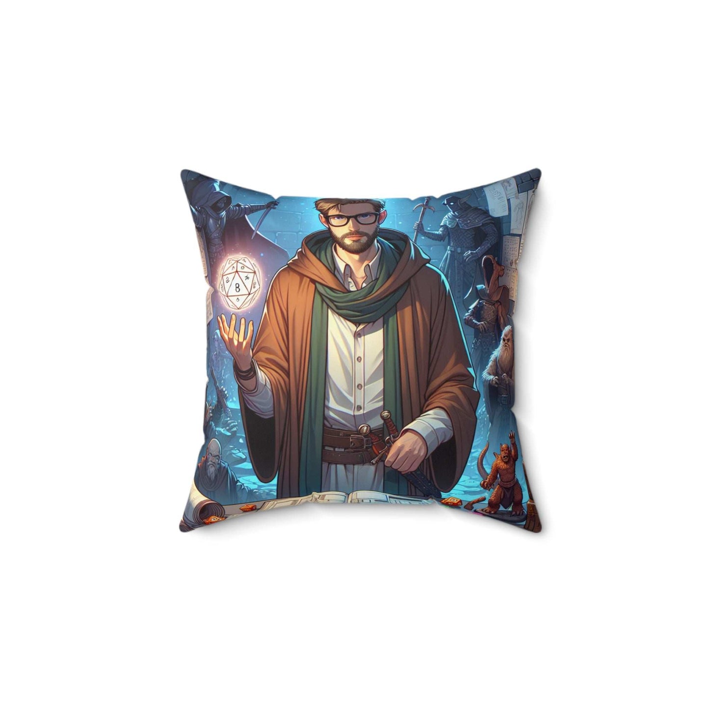 Dungeon Master Spun Polyester Square Pillow - 