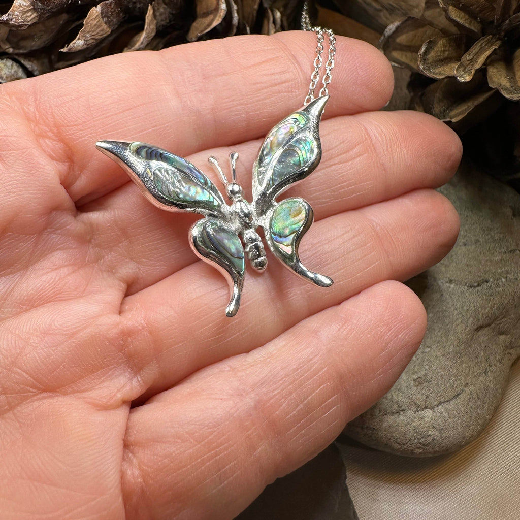 Brooke Butterfly Necklace - abalone shell
