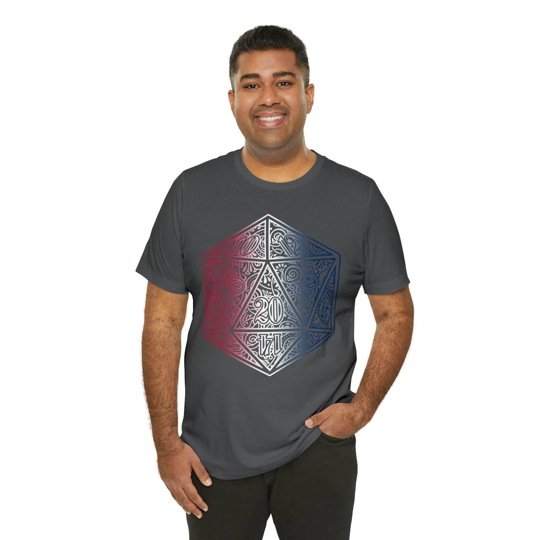 Red, White, and Blue Ombre Ornamental Dice Shirt - Army / S