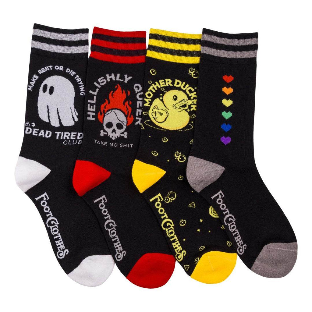 FootClothes x Happy Impulse Crew Sock Pack | 4 Designs - 
