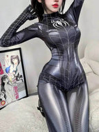 'Miss Spider' Upgraded US Sized Stretchy Tight Costume Bodysuit - US XS / black