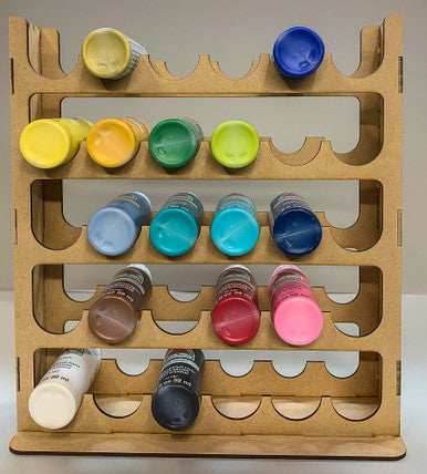 Vertical Paint Rack For 2oz Craft Paints - 36mm Diameter Bottles - 