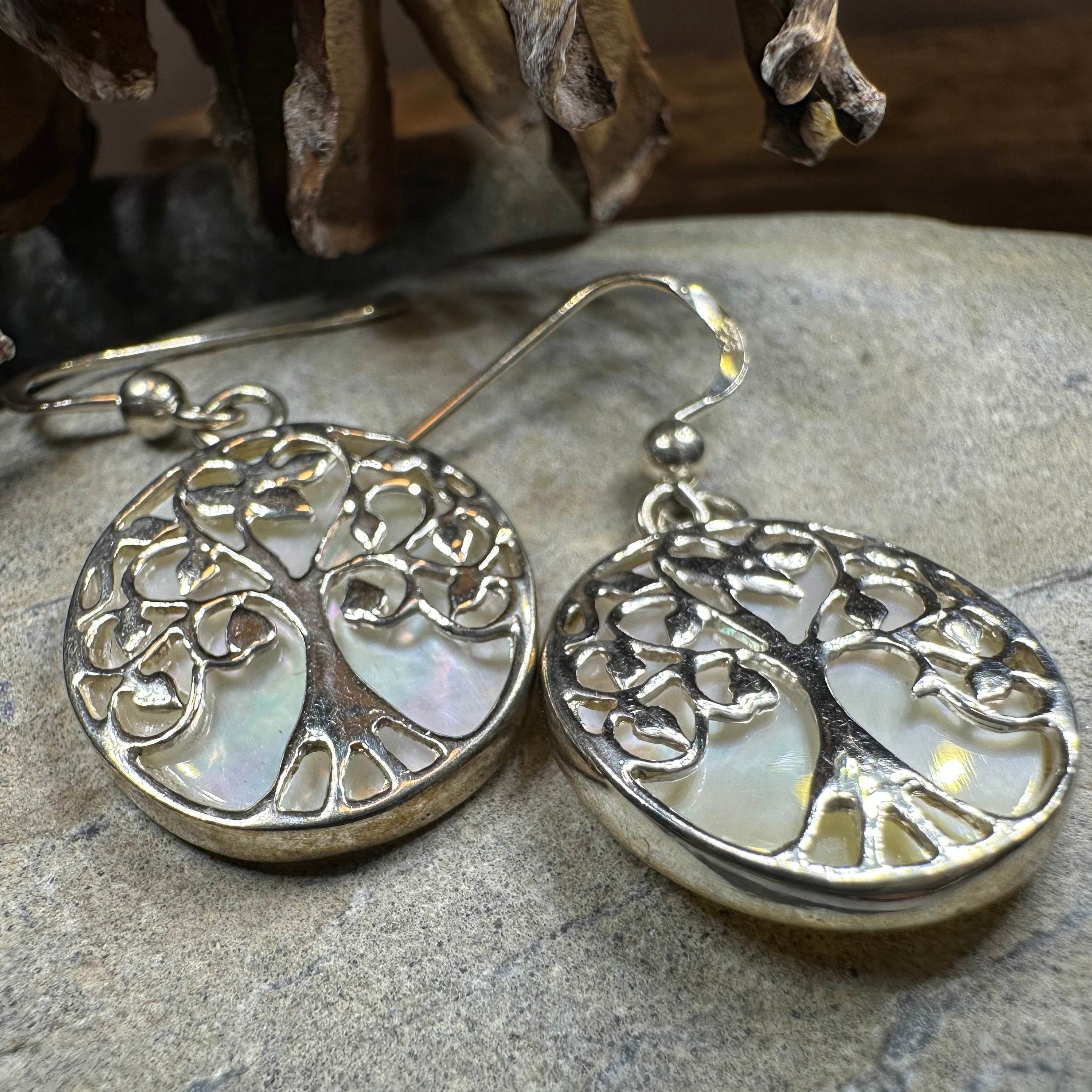Domhainn Tree of Life Earrings - Abalone Shell