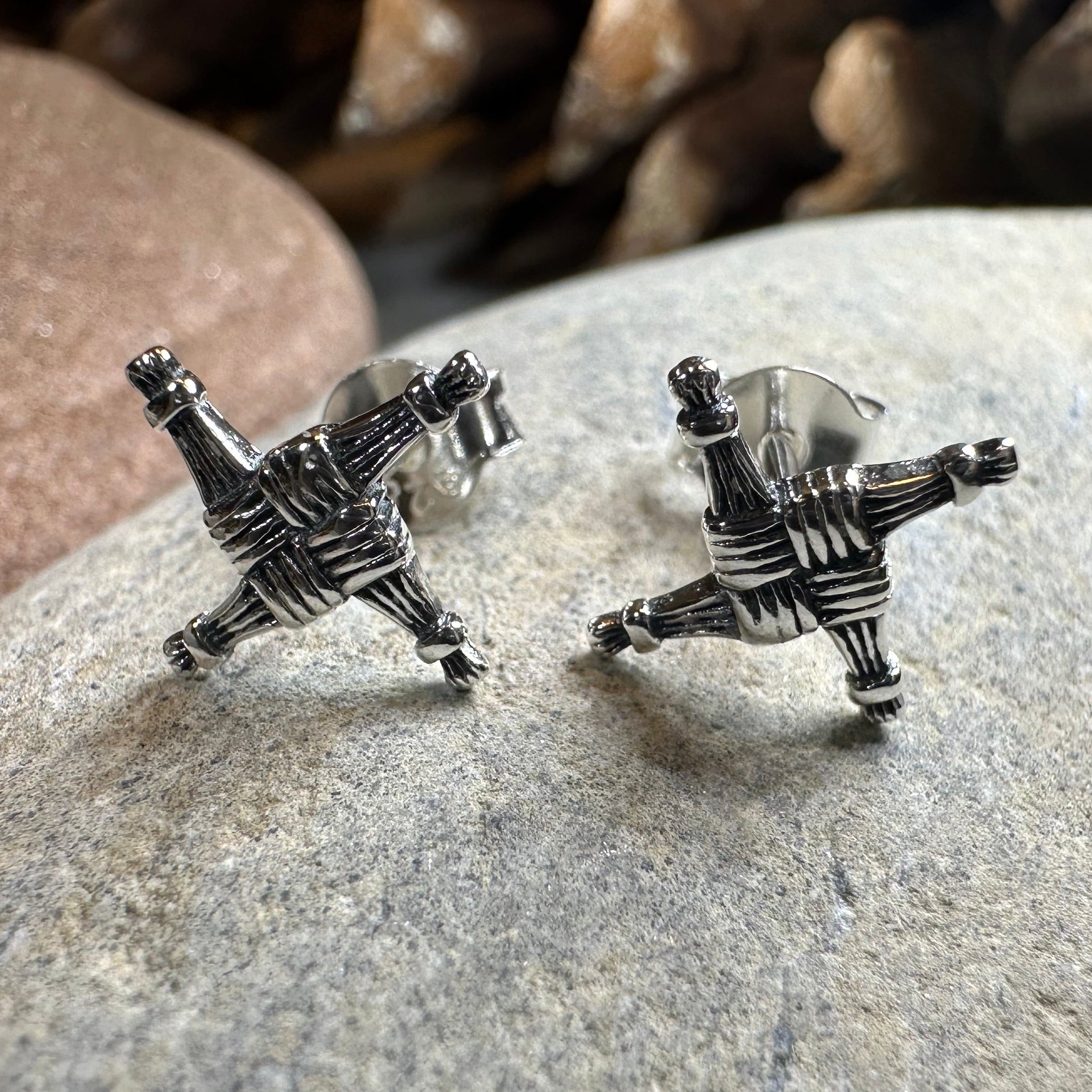 Saint Brigid's Cross Post Earrings