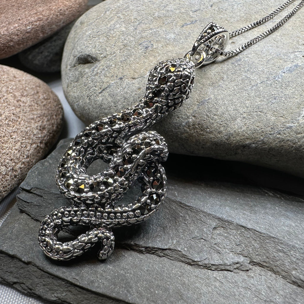 Calantha Moonstone Snake Necklace