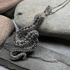 Calantha Moonstone Snake Necklace
