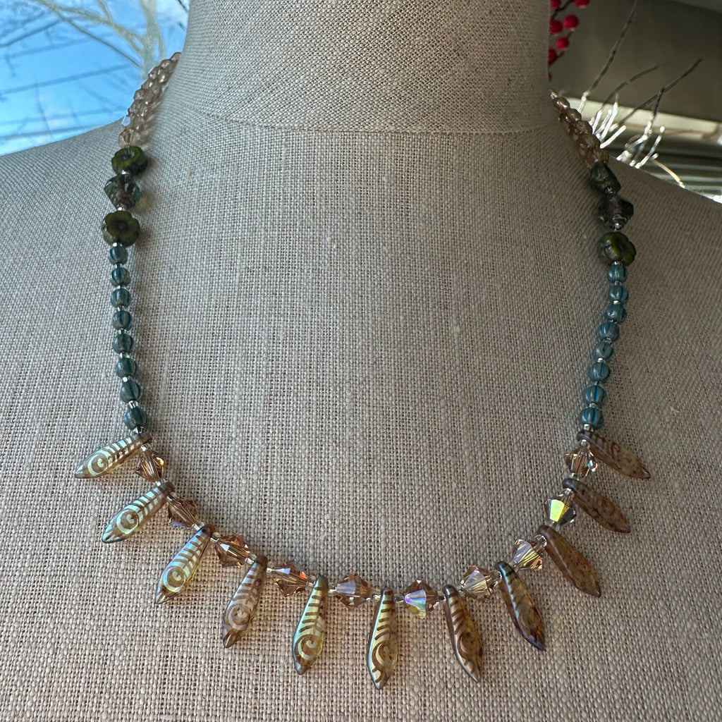 Peacock Crystal Necklace