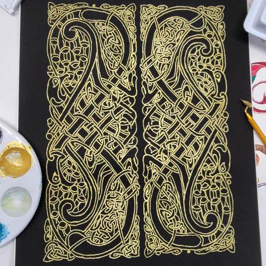 Celtic knot Intertwined Birds | Fine Art Print - 4x6