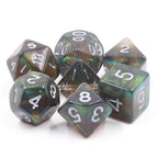 Night Wish: Smoke Grey Glitter Iridescent Effect 7-Dice Set - 