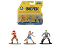 Set of 3 Diecast Figures "One Piece" (2023-Current) TV Series "Nano Metalfigs" Series Diecast Models by Jada