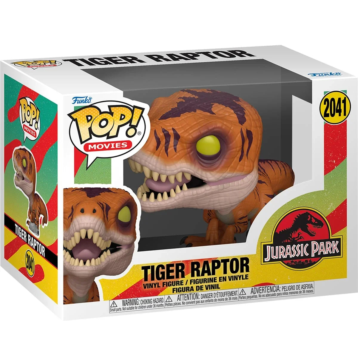 Jurassic Park Tiger Raptor Funko Pop! Vinyl Figure #2041