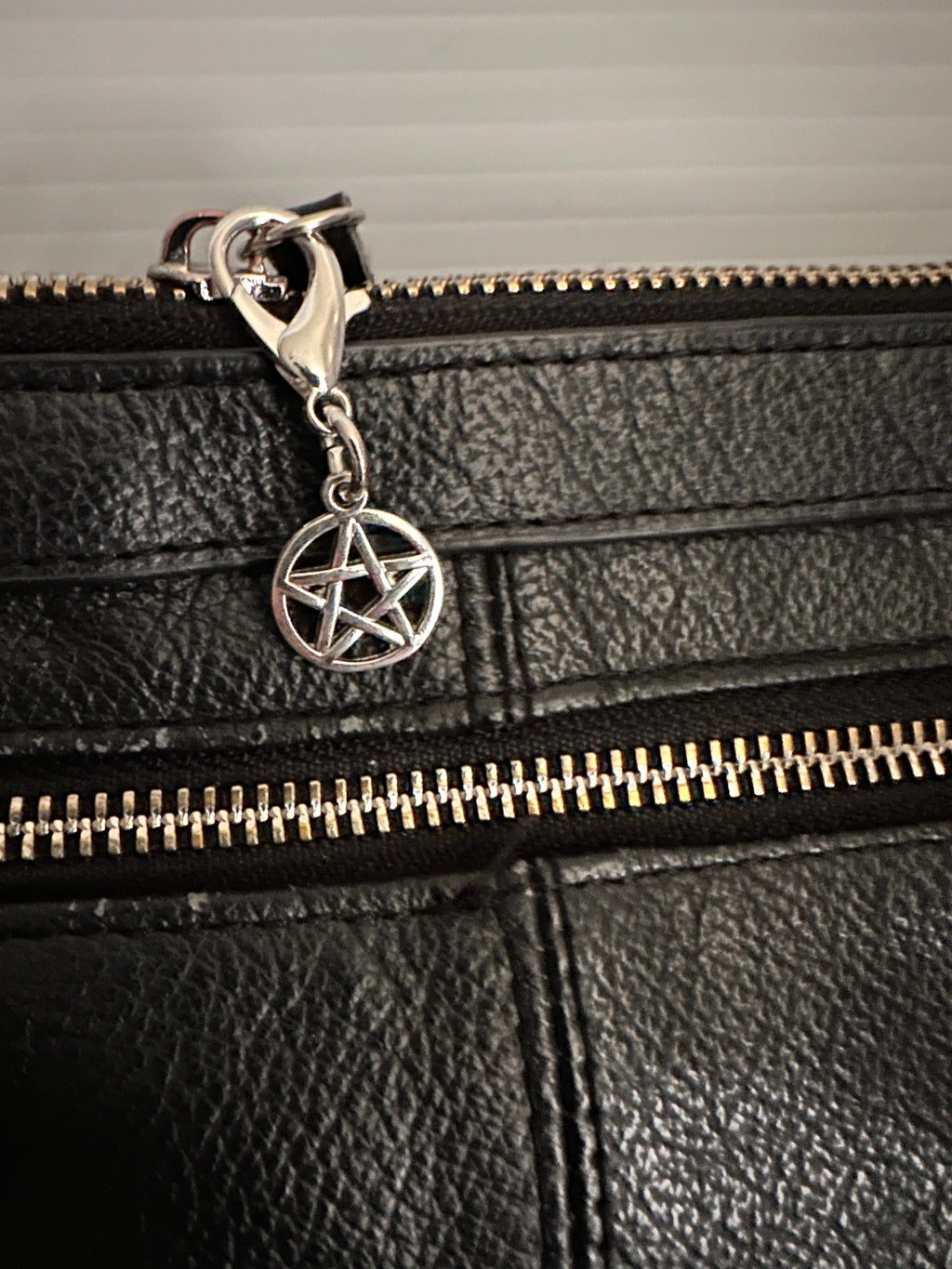 Witchy Pentacle Zipper Pull Bag Charm Keychain