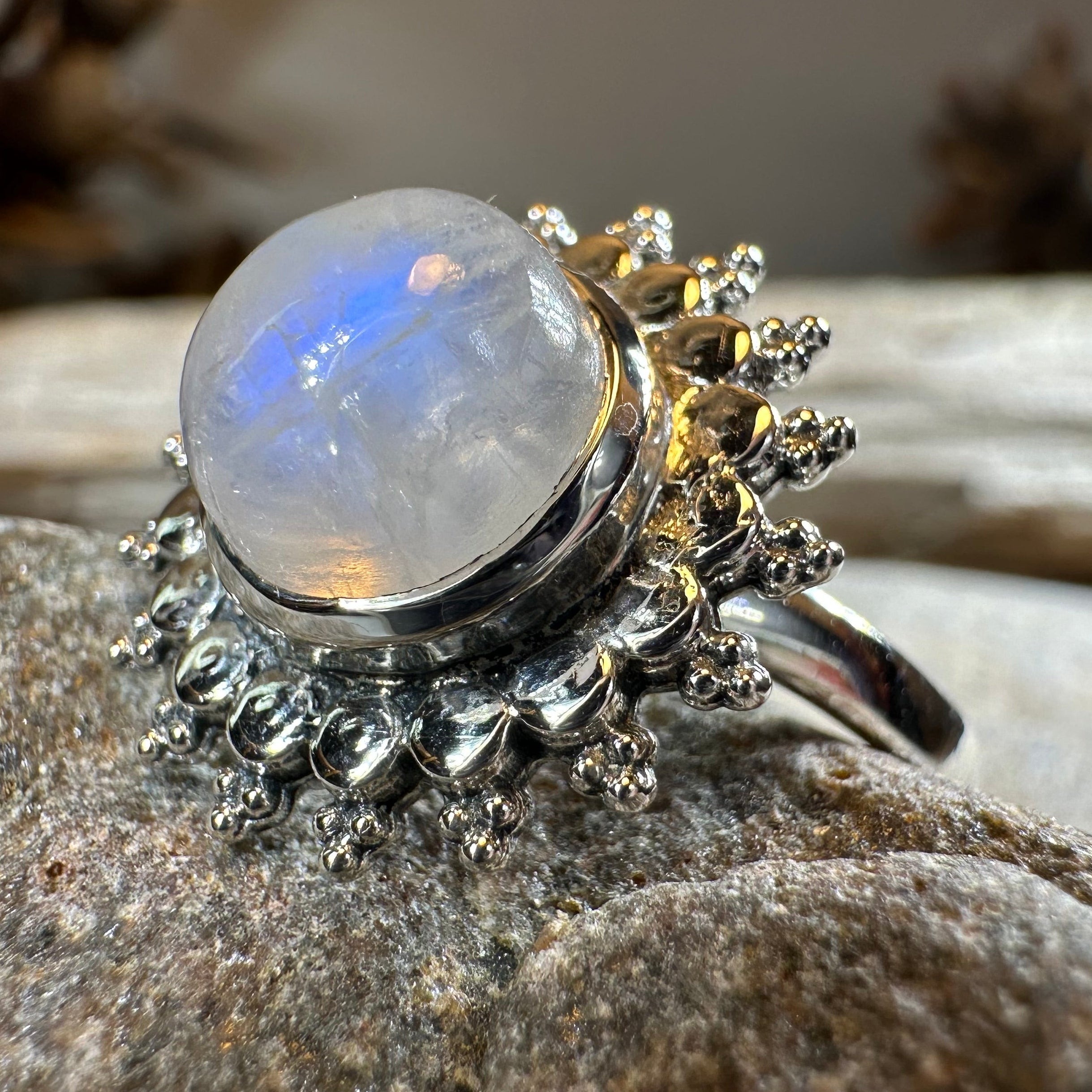 Sunyana Moonstone Sun Ring