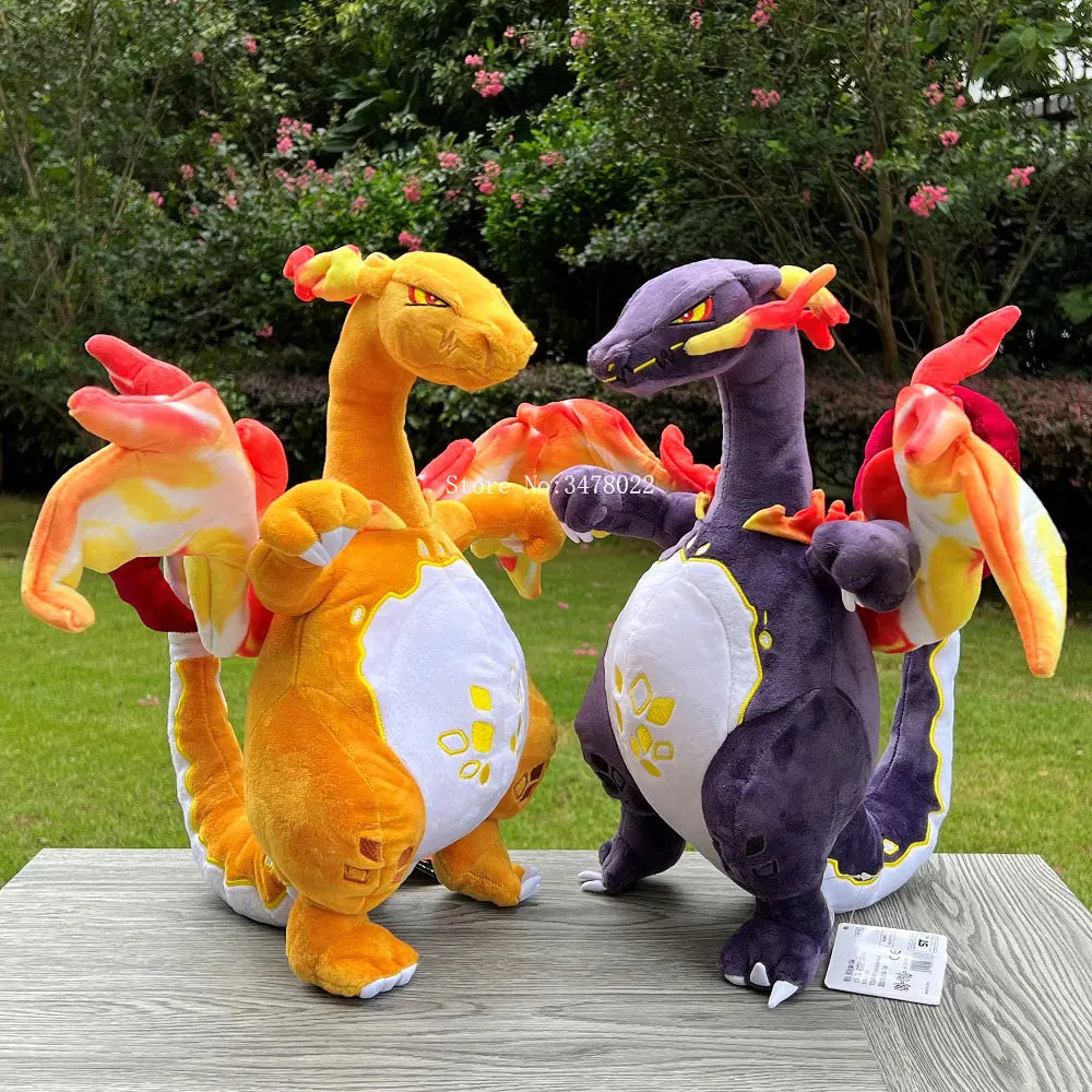 37cm 2 Styles Pokemon Plush Shiny Dynamax Charizard Gigantamax Dragon Cartoon Stuffed Toy Soft Doll High Quality