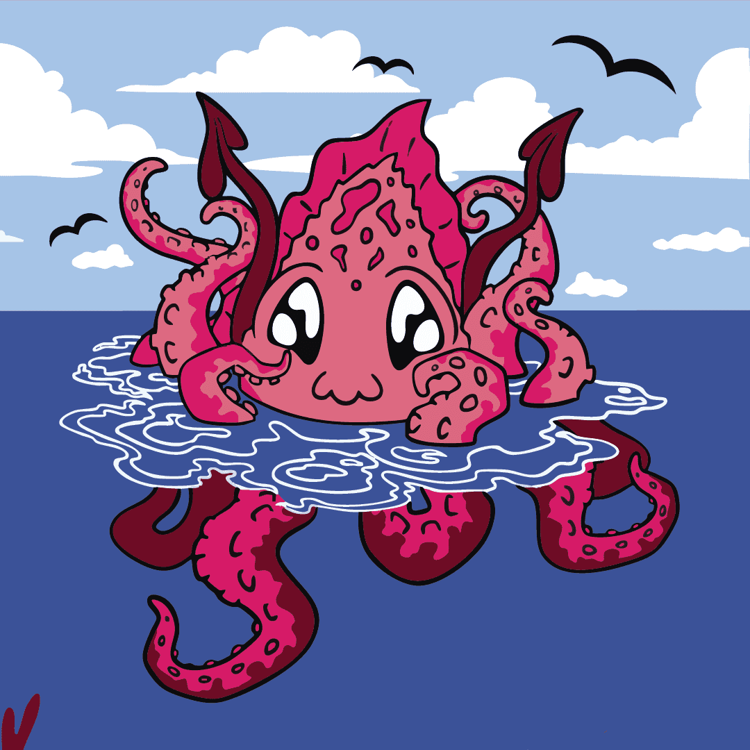 Cute Kraken Crew Socks - 