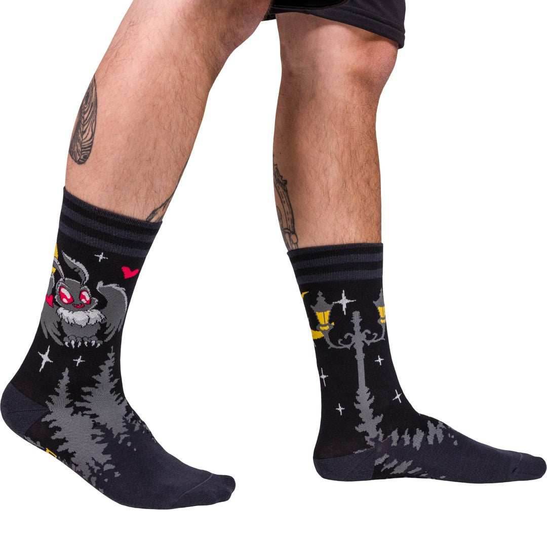 Cute Mothman Crew Socks - 