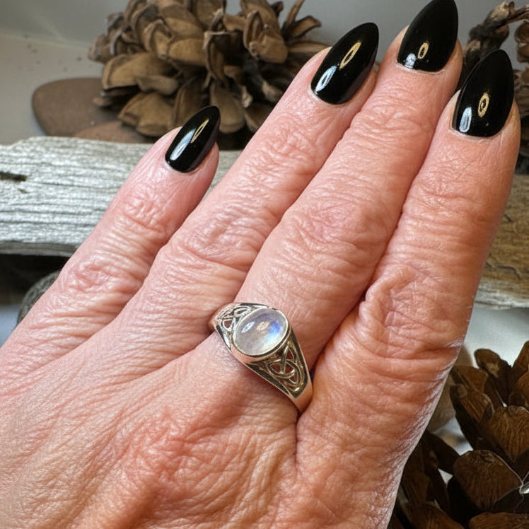Daviana Moonstone Signet Ring
