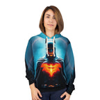 Batman Tribute  AOP Unisex Pullover Hoodie, Superhero Sweatshirt, Comic Book Apparel, Geek Fashion, Gift for Fans, Cozy Layer