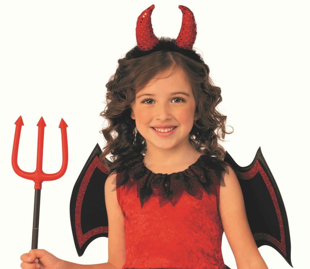 Red Classic Cute Devil Girl Dress Costume Large 12-14